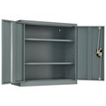 Global Industrial Assembled Wall Storage Cabinet, 30x12x30, Gray 269876GY